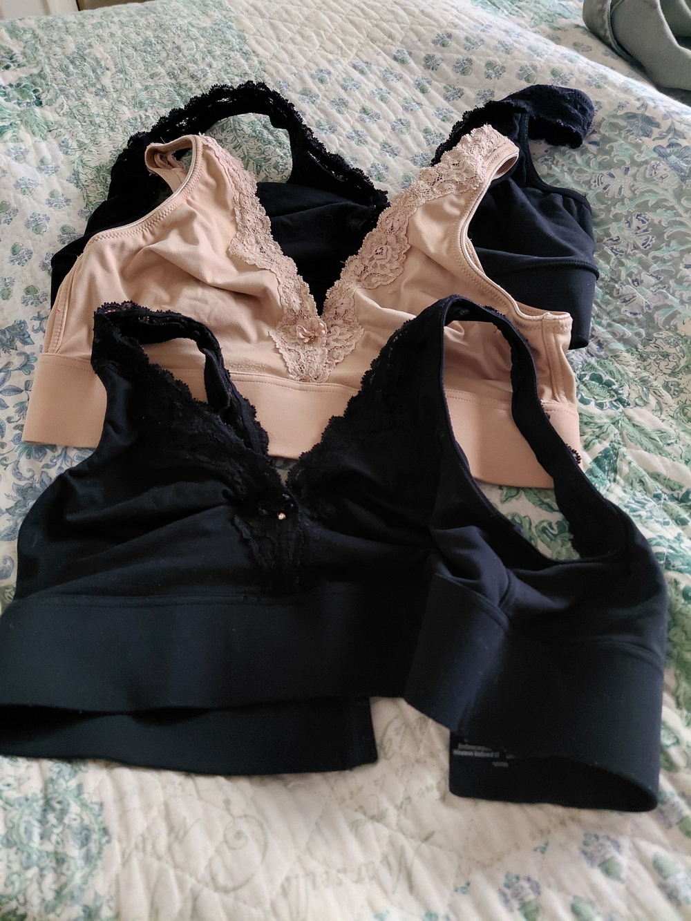 Sonoma Lace-Trim Bralette Set in Black and Nude